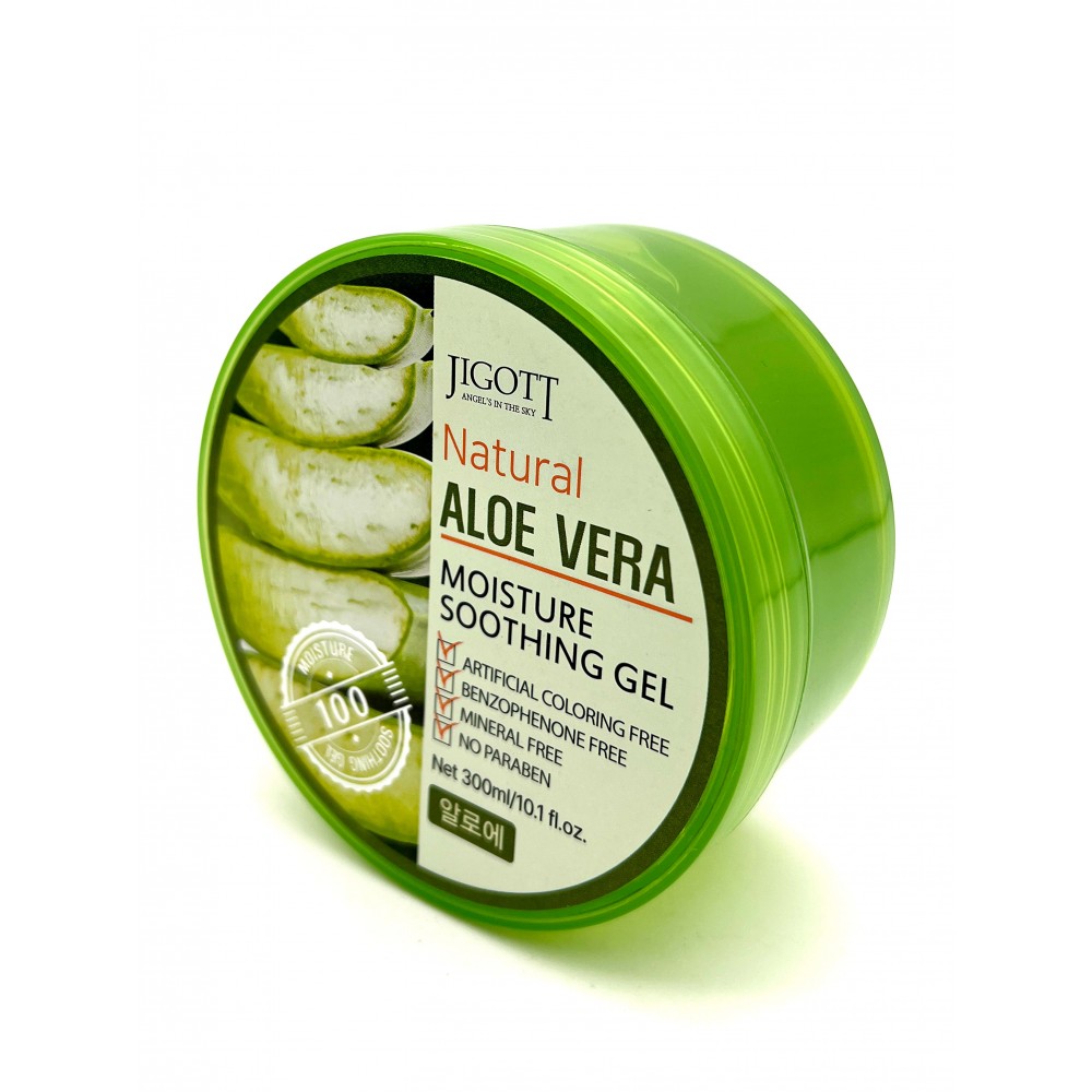 Увлажняющий гель для лица и тела с экстрактом алоэ JIGOTT Natural Aloe Vera Moisture Soothing Gel, 300 мл