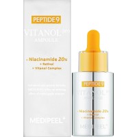 Лифтинг-ампула с пептидами и 20% ниацинамида MEDIPEEL Peptide 9 Vitanol Ampoule PRO 30мл