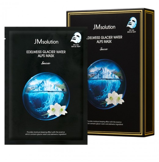 Тканевая целлюлозная маска JM Solution Edelweiss Glacier Water Alps Mask Snow, 30 мл
