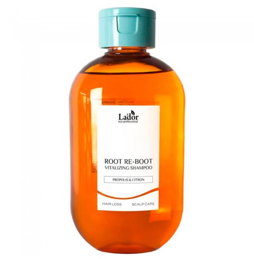 Шампунь для сухой кожи головы с прополисом Lador Root Re-Boot Vitalizing Shampoo Propolis & Citron - 300 мл