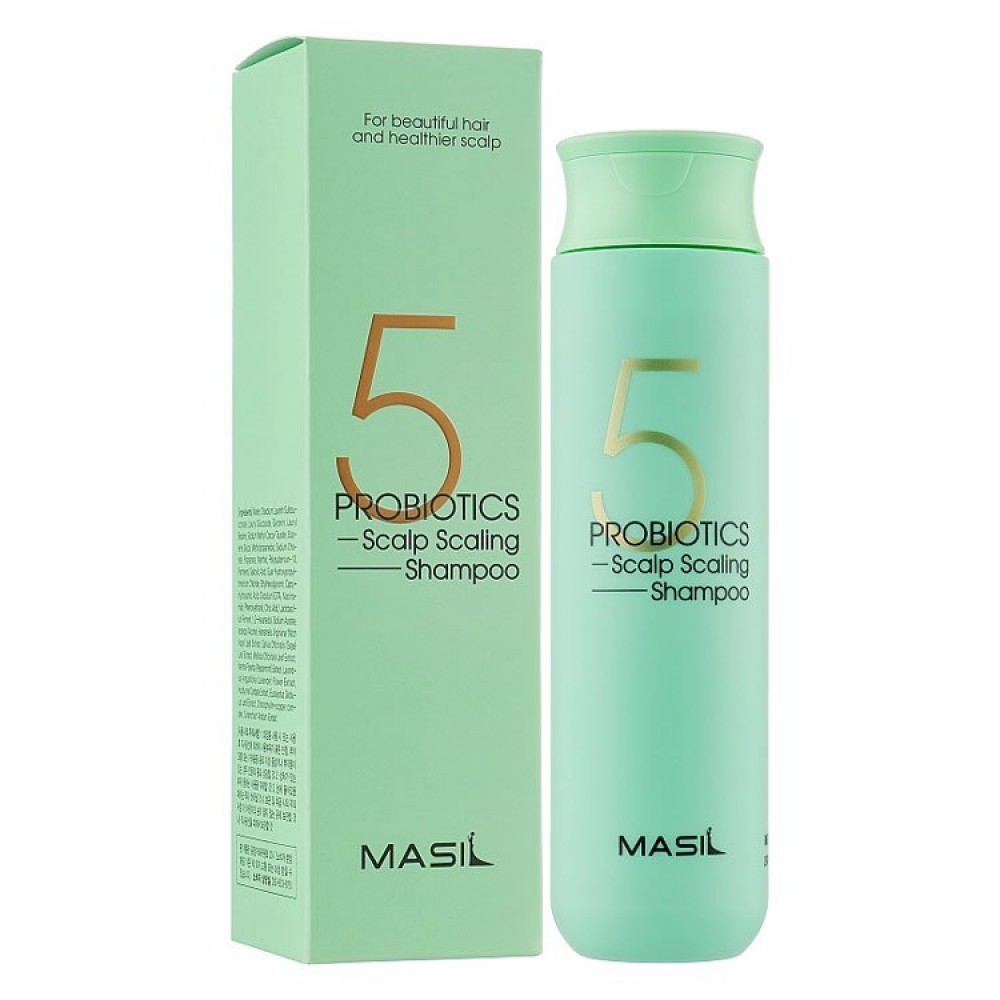 Глубокоочищающий шампунь с пробиотиками Masil 5 Probiotics Scalp Scaling Shampoo 300мл