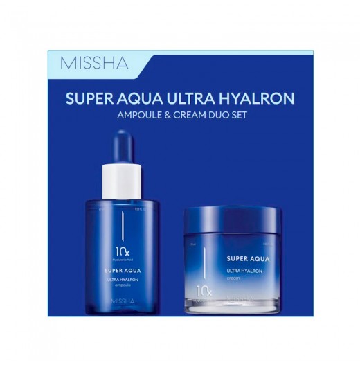 Набор для лица MISSHA (крем, сыворотка) Super Aqua Hyalron Duo Set (70мл, 47мл)