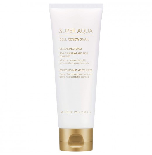 Пенка для умывания с улиточным экстрактом Missha Super Aqua Cell Renew Snail Cleansing Foam, 100мл