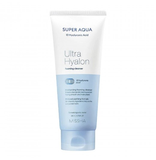 Увлажняющая пенка для лица MISSHA Super Aqua Ultra Hyalron Cleansing Foam, 200 мл