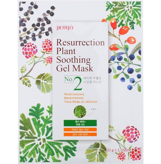 Тканевая маска с экстрактом Иерихонской розы Petitfee Resurrection Plant Soothing Gel Mask