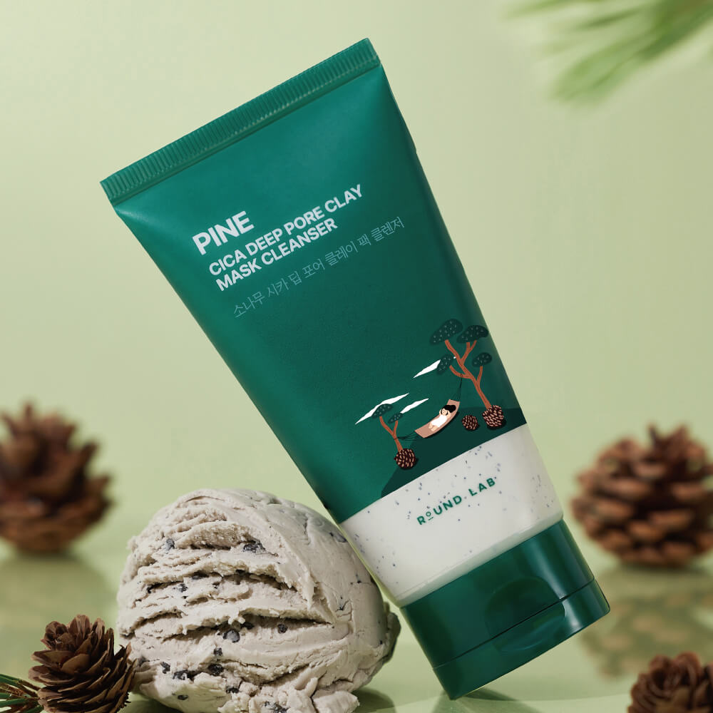 Глубоко очищающее средство с глиной Round Lab Cica Deep Pore Clay Mask Cleanser