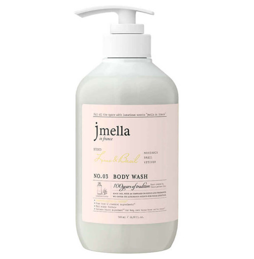 Слабокислотный парфюмированный гель для душа Jmella In France Body Wash 03 Lime&Basil
