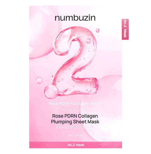 Увлажняющая тканевая маска с ПДРН и коллагеном numbuzin No.2 Rose PDRN Collagen Plumping Sheet Mask