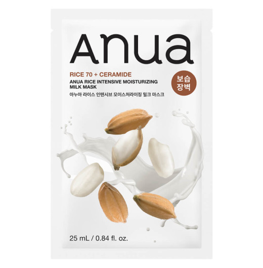 Интенсивно увлажняющая тканевая маска с рисом Anua Rice 70 Intensive Moisturizing Milk Mask