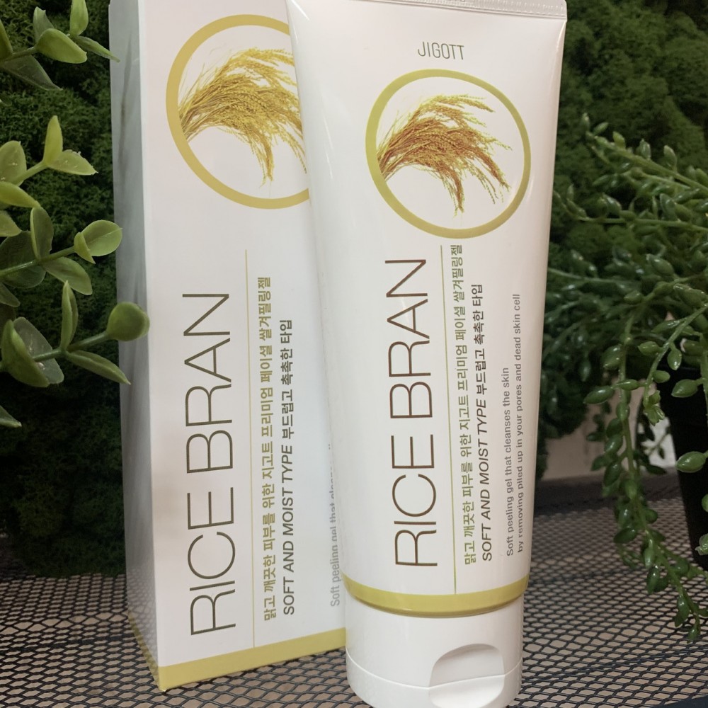 Пилинг-скатка для лица с рисовыми отрубями Jigott Premium Facial Rice Bran Peeling Gel, 180 мл