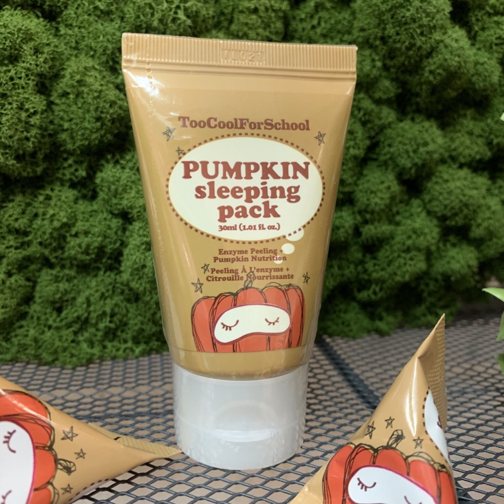 Энзимная тыквенная ночная маска с керамидами Too Cool For School Pumpkin Sleeping Pack, 30мл