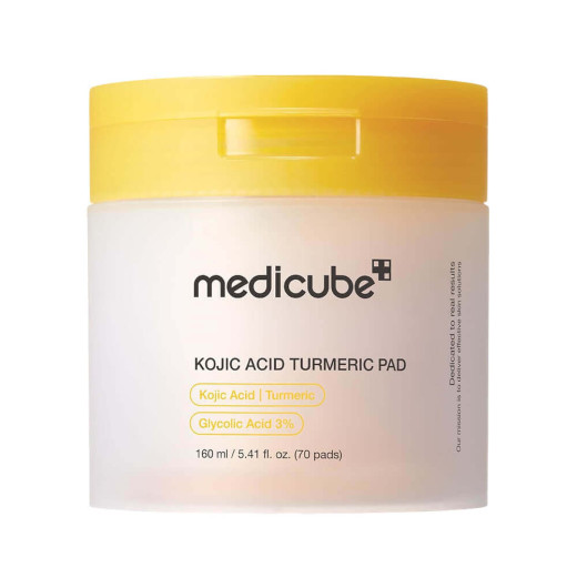Отшелушивающие тонер-пэды с койевой кислотой medicube Kojic Acid Turmeric Pad