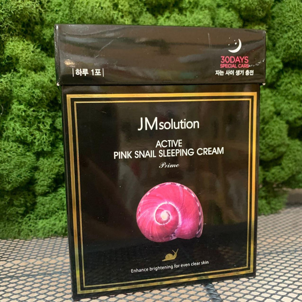 Ночной крем с муцином улитки JMsolution Active Pink Snail Sleeping Cream, 4 мл