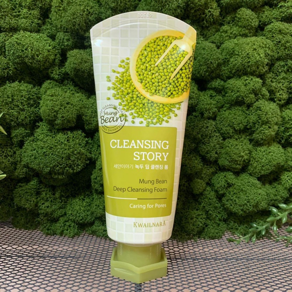 Пенка для умывания WELCOS Kwailnara Cleansing Story Deep Cleansing Foam Mung Beans