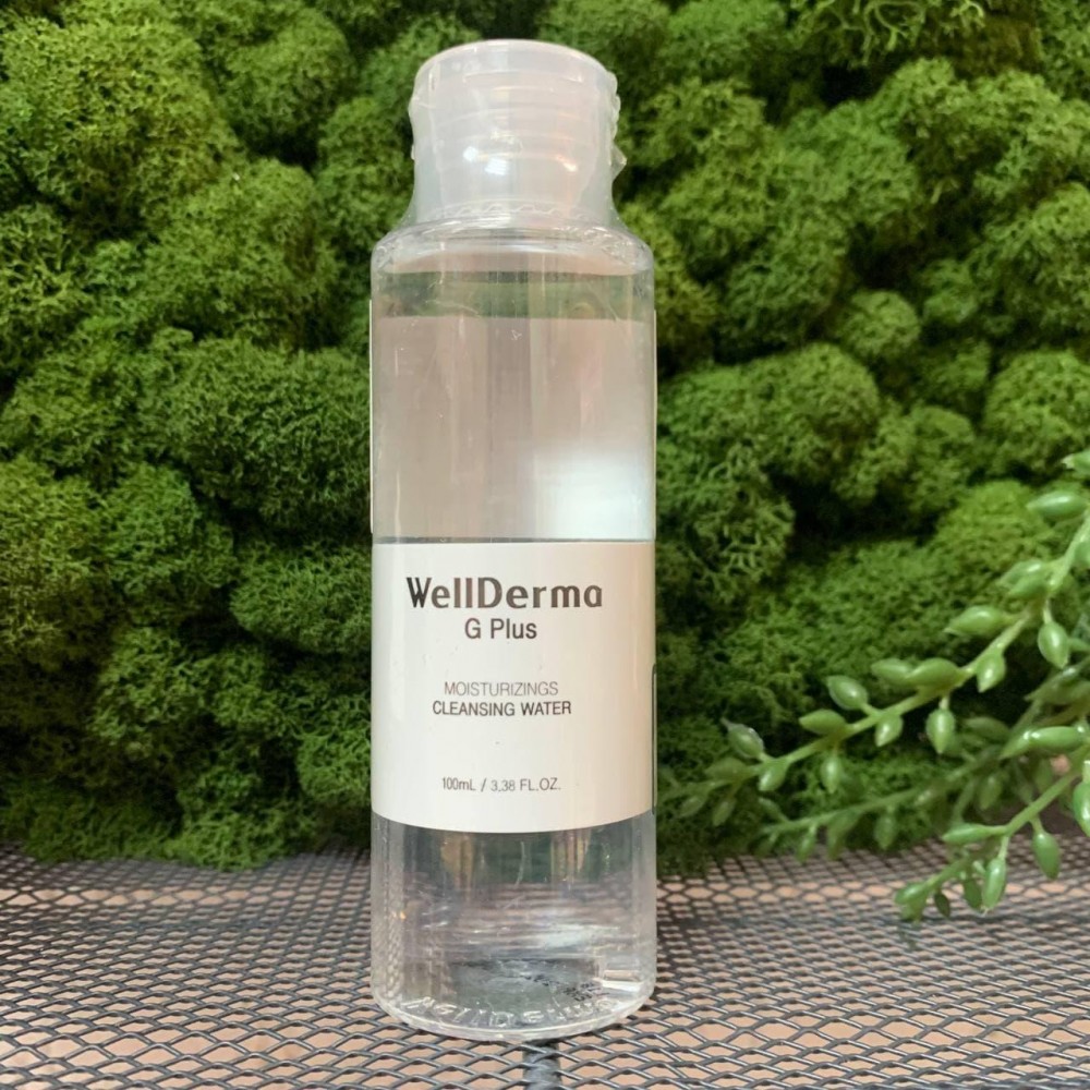 WELLDERMA Жидкость для снятия макияжа G Plus Moisturizing Cleansing Water, 100 мл