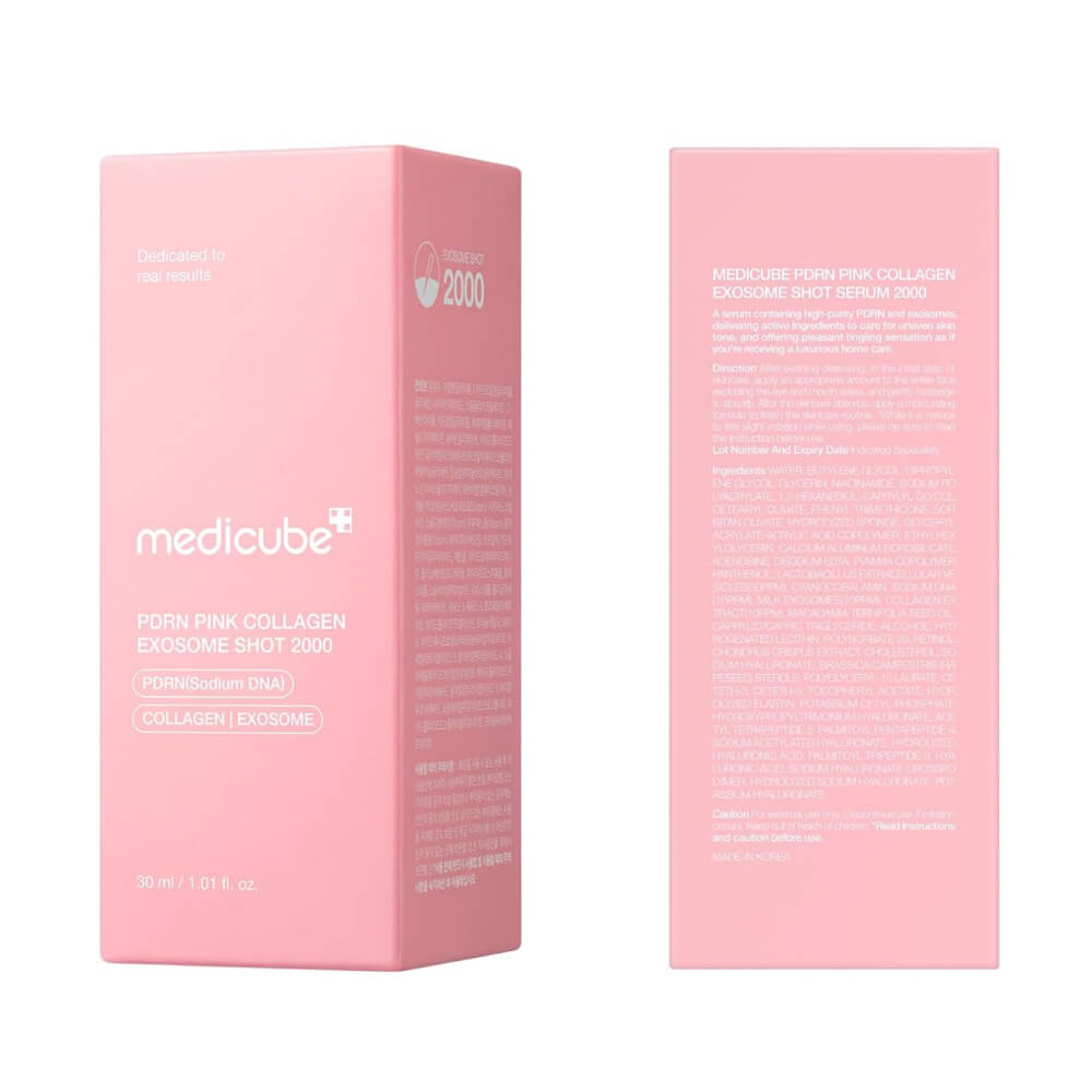 Омолаживающая ампула с микроиглами medicube PDRN Pink Collagen Exosome Shot Serum 2000