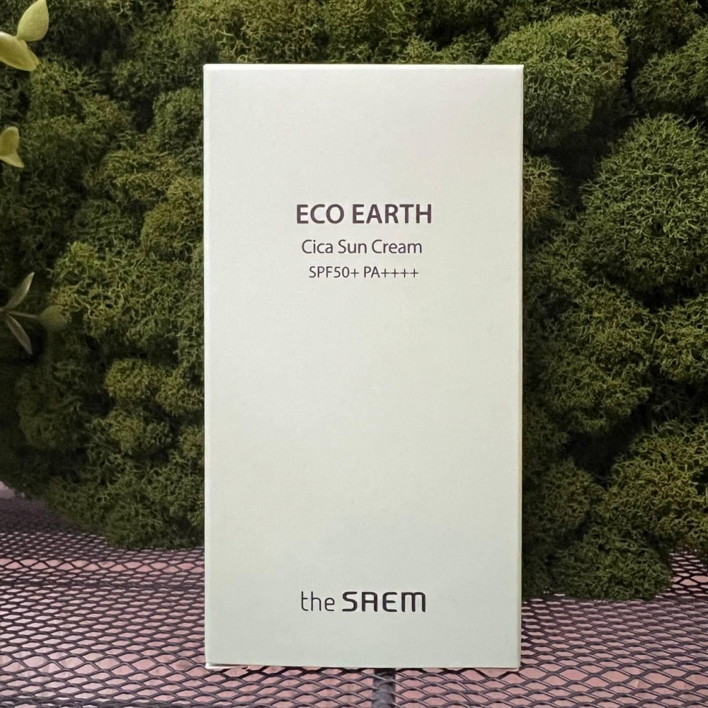 Солнцезащитный крем для чувствительной кожи The Saem Eco Earth Cica Sun Cream SPF 50+ PA++++ 50мл