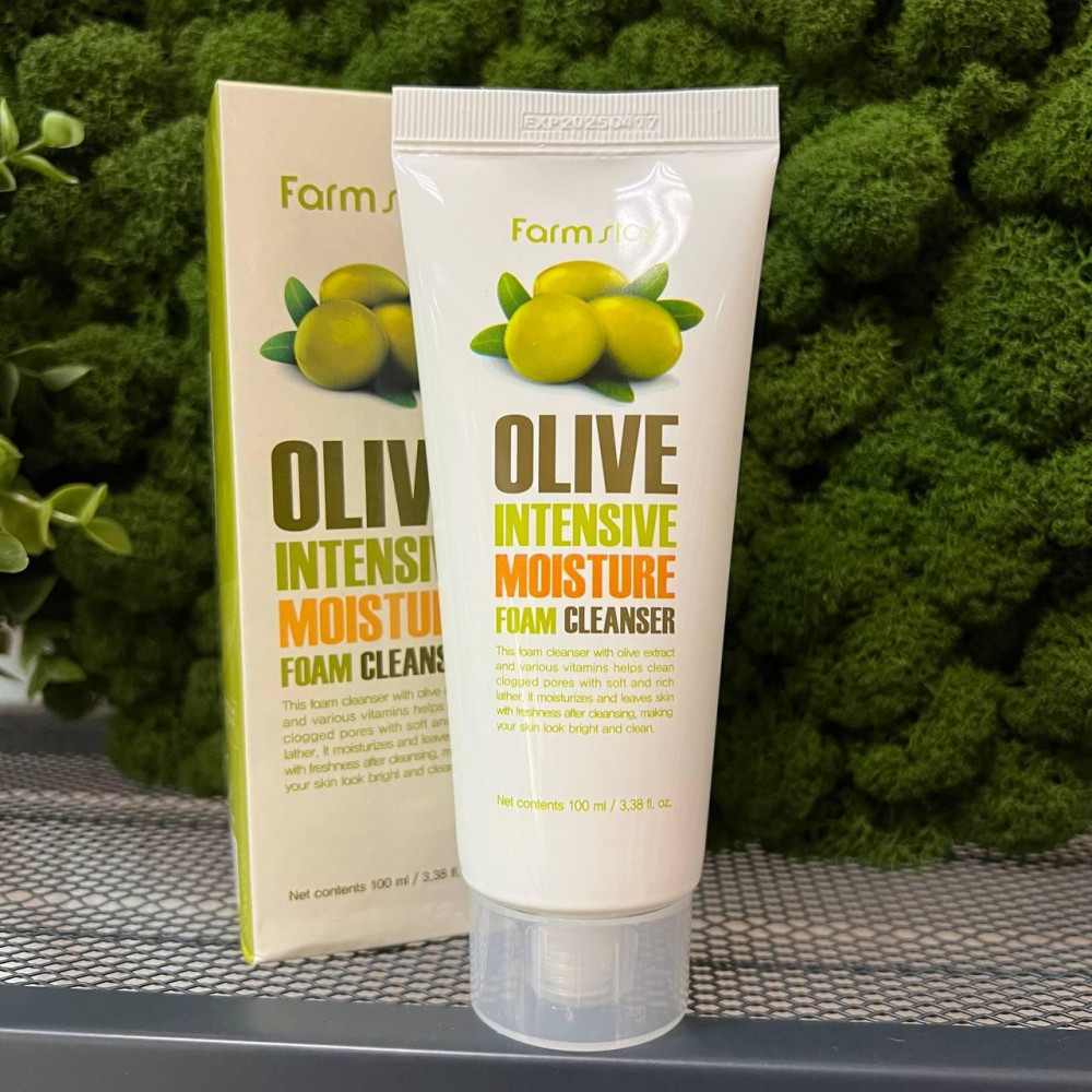 Пенка для умывания с экстрактом оливы Farm Stay Olive Intensive Moisture Foam Cleanser (100мл) Пенка для умывания с экстрактом оливы Farm Stay Olive Intensive Moisture Foam Cleanser (100мл)