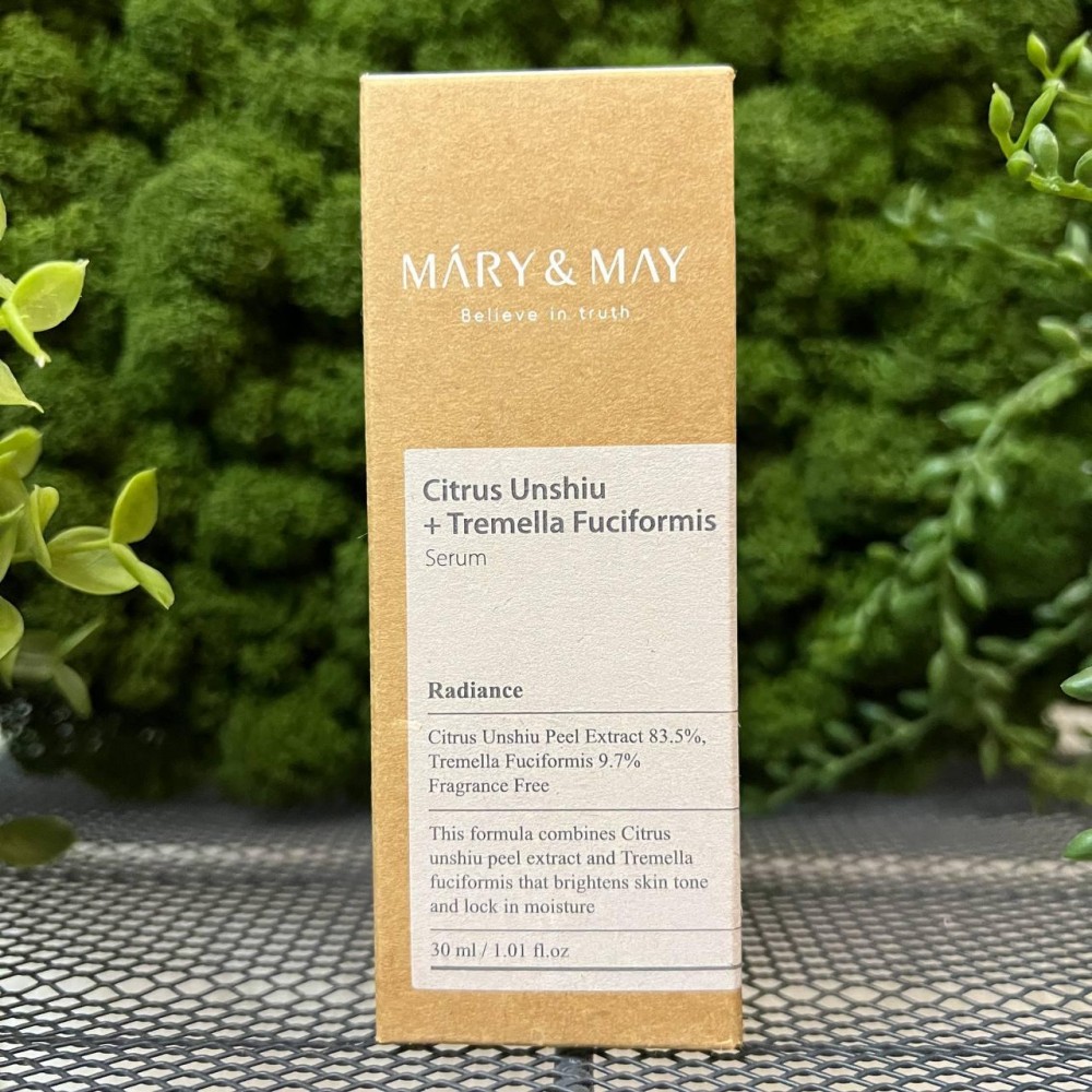 Сыворотка для выравнивания тона кожи Mary&May Citrus Unshiu Fruit +  Tremella  Fuciformis Serum, 30мл