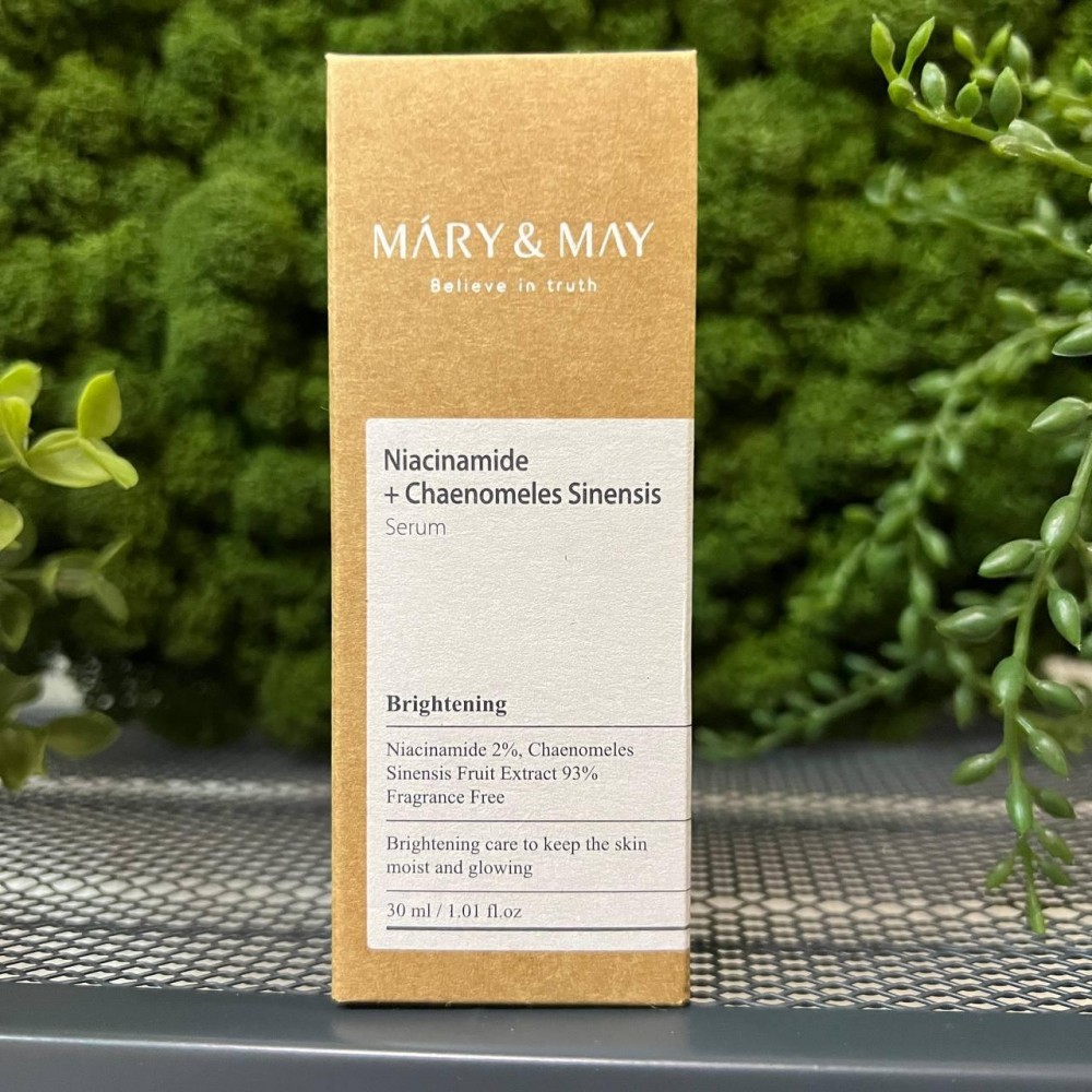 Сыворотка осветляющая с ниацинамидом и экстрактом айвы Mary&May Niacinamide Chaenomeles Sinensis Serum 30мл