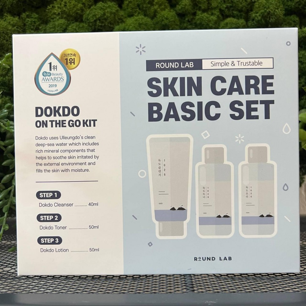 Набор миниатюр с комплексом минералов Round Lab 1025 Dokdo On The Go Kit (пенка, тонер, лосьон) Набор миниатюр с комплексом минералов Round Lab 1025 Dokdo On The Go Kit (пенка, тонер, лосьон)