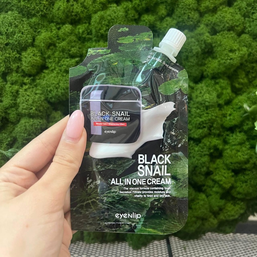Крем для лица с муцином улитки Eyenlip Black Snail All in One Cream, 25 гр