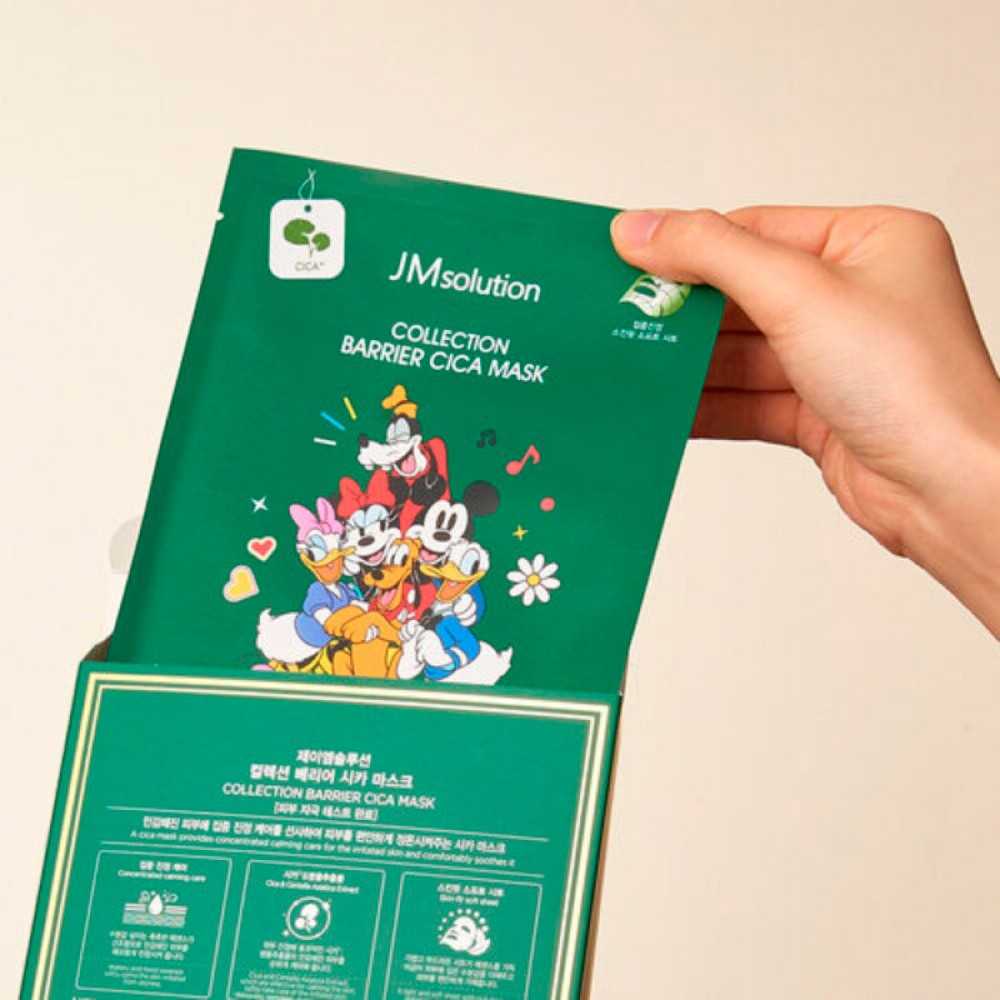 Тканевая маска с экстрактом центеллы JM SOLUTION Disney Barrier Cica Mask