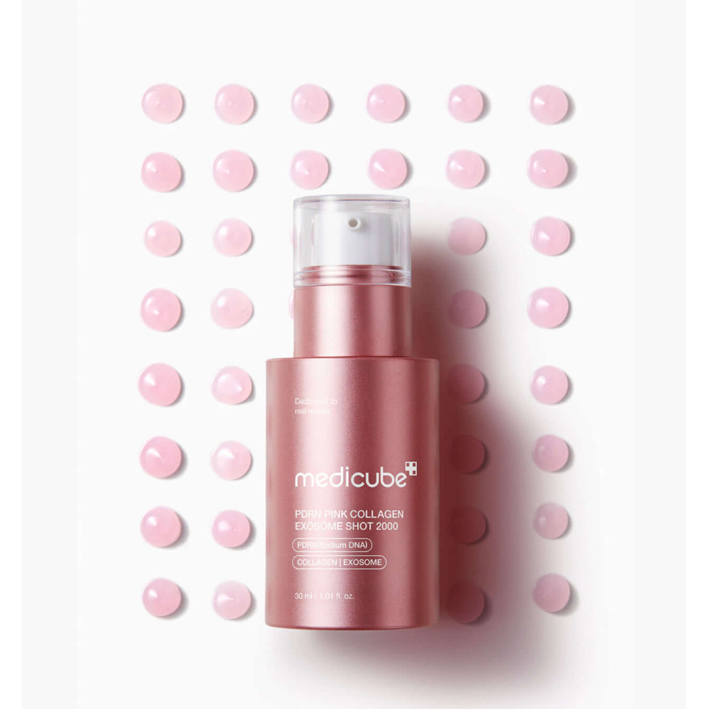Омолаживающая ампула с микроиглами medicube PDRN Pink Collagen Exosome Shot Serum 2000