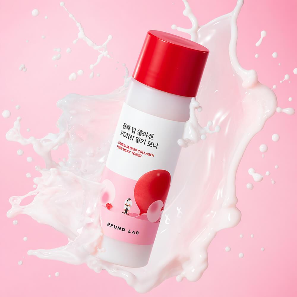 Молочный тонер с ПДРН и камелией Round Lab Camellia Deep Collagen PDRN Milky Toner