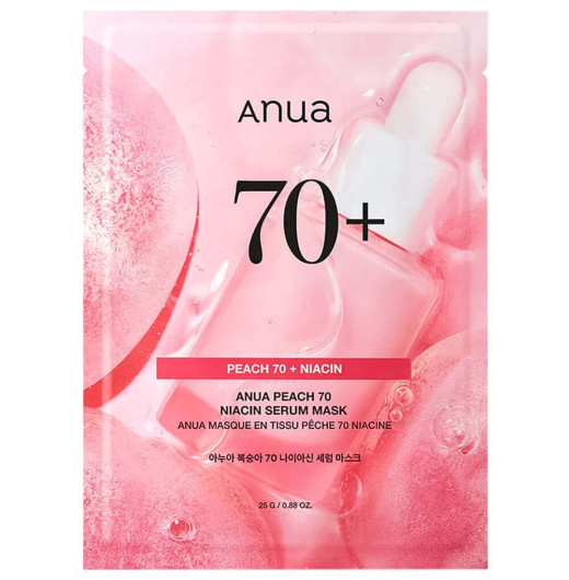 Тканевая маска с ниацинамидом и персиком для сияния кожи Anua Peach 70% Niacin Serum Mask