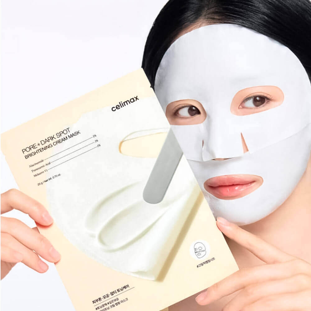 Осветляющая кремовая маска Celimax Pore+Dark Spot Brightening Cream Mask