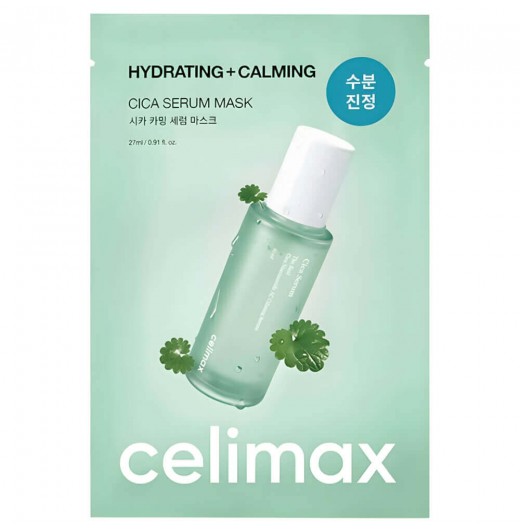 Успокаивающая маска с экстрактом центеллы Celimax Cica Calming Serum Mask