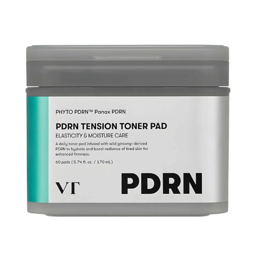 Тонер-пэды с ПДРН для сияния кожи VT Cosmetics PDRN Tension Toner Pad