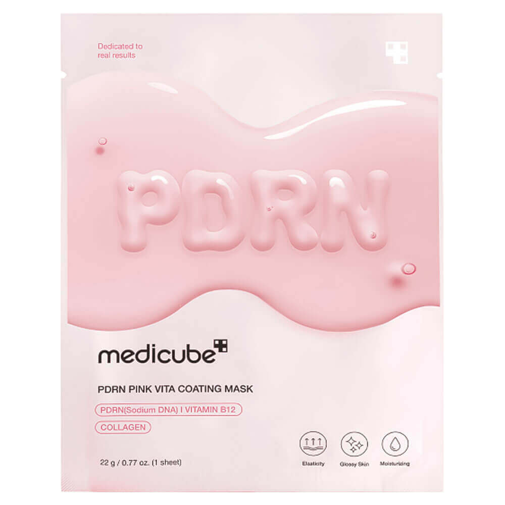 Тканевая маска с ПДРН и коллагеном для сияния кожи medicube PDRN Pink Vita Coating Mask