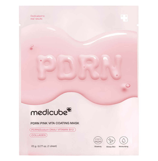 Тканевая маска с ПДРН и коллагеном для сияния кожи medicube PDRN Pink Vita Coating Mask