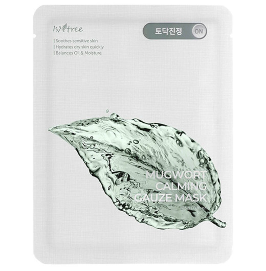 Марлевая маска с экстрактом полыни IsNtree Spot Saver Mugwort Gauze Mask