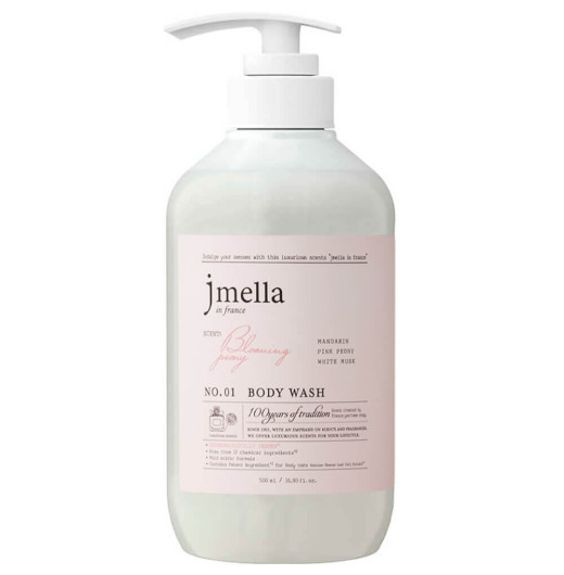 Слабокислотный парфюмированный гель для душа Jmella In France Blooming Body Wash 01 Blooming Peony
