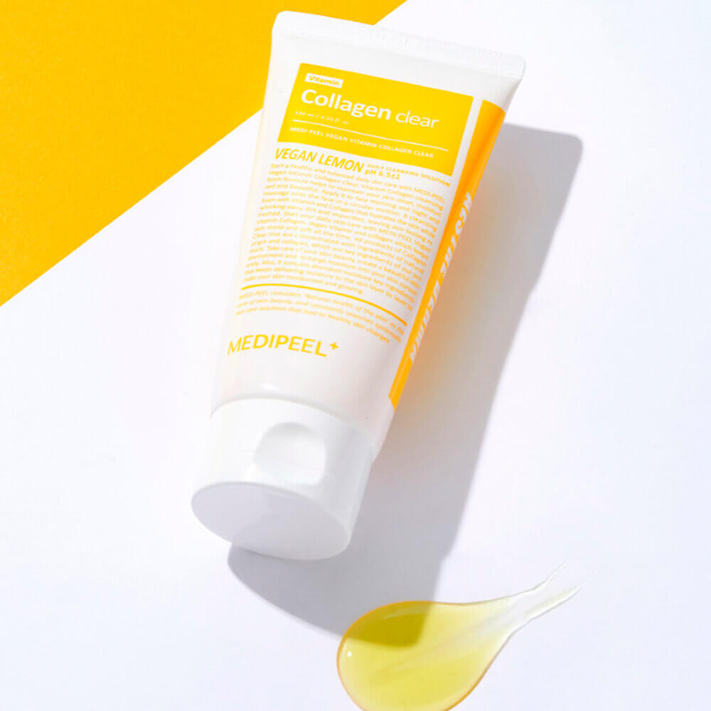 Осветляющий гель-пенка с коллагеном и облепихой MEDIPEEL Vegan Vitamin Collagen Clear