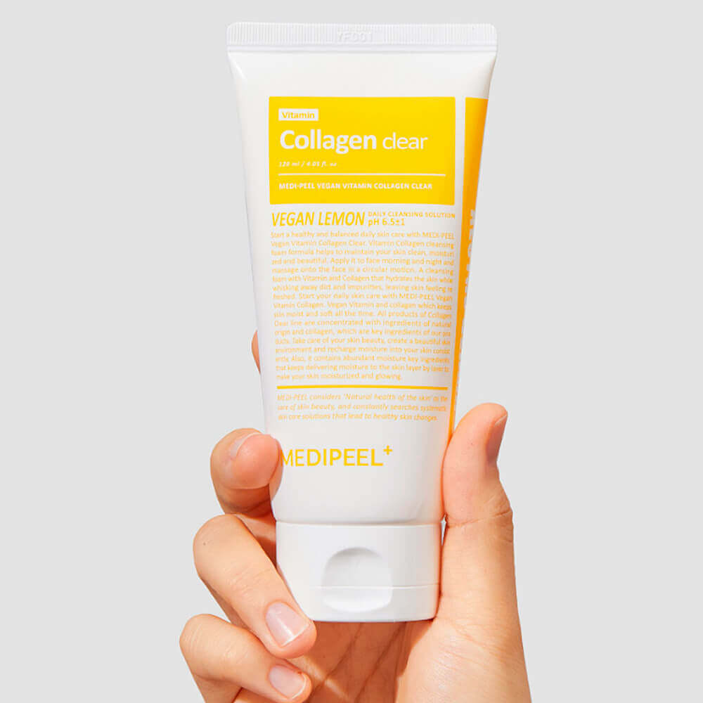 Осветляющий гель-пенка с коллагеном и облепихой MEDIPEEL Vegan Vitamin Collagen Clear