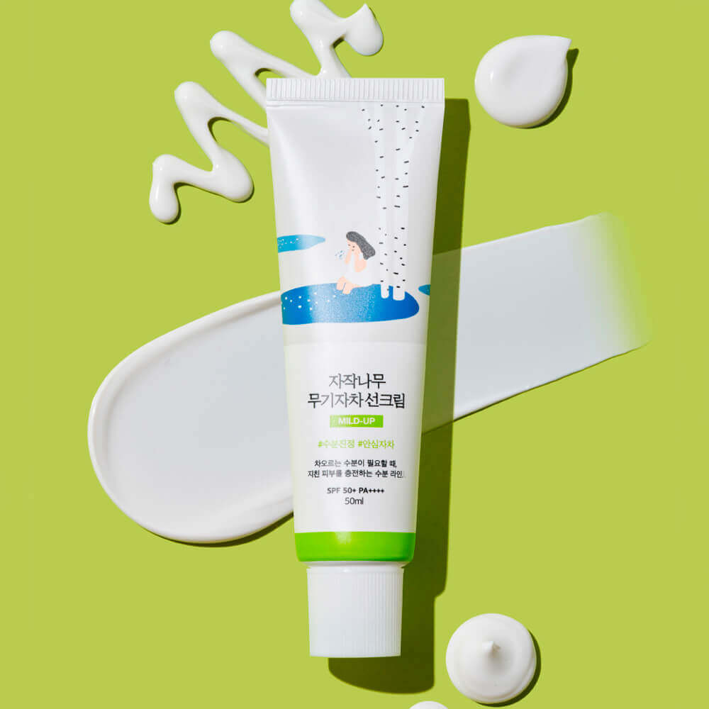 Санскрин с берёзовым соком Round Lab Birch Juice Moisturizing Mild-Up Sunscreen SPF50+ PA++++