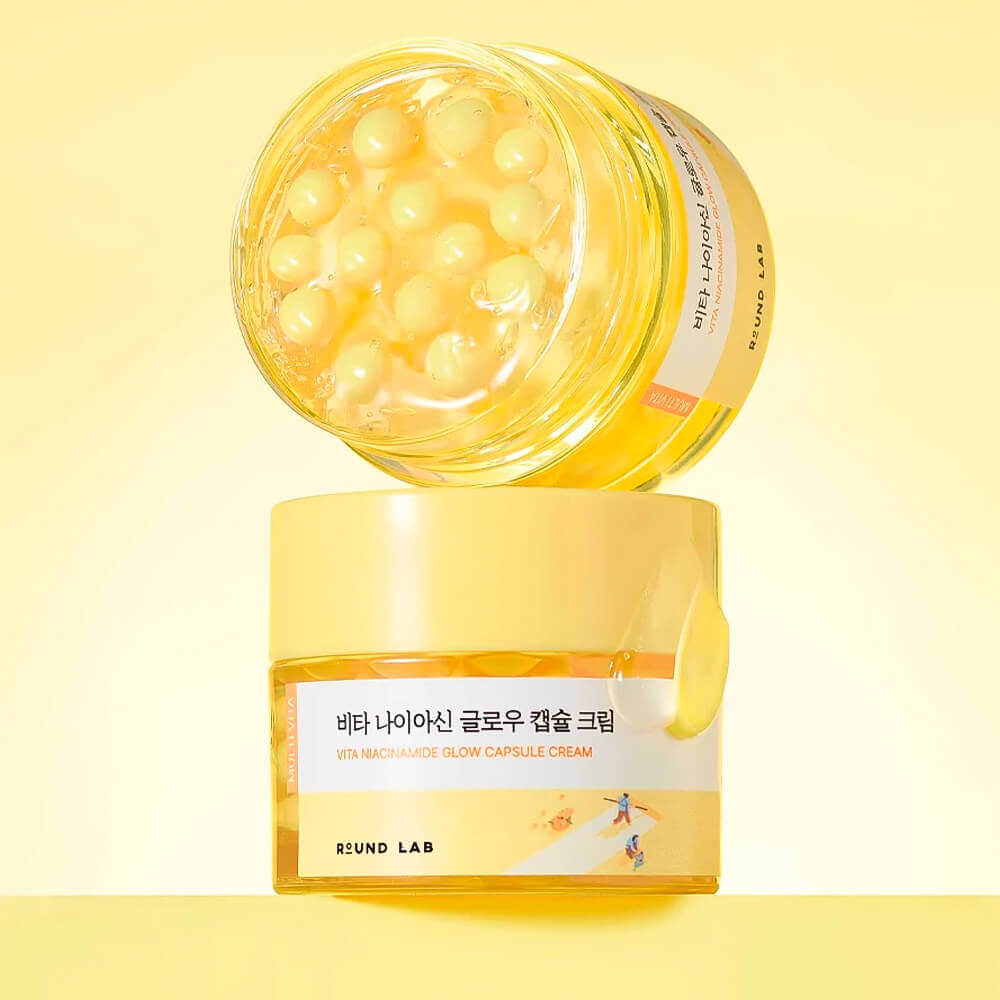 Осветляющий капсульный крем с ниацинамидом Round Lab Vita Niacinamide Glow Capsule Cream