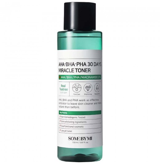 Кислотный очищающий тоник для проблемной кожи Some By Mi AHA-BHA-PHA 30 Days Miracle Toner