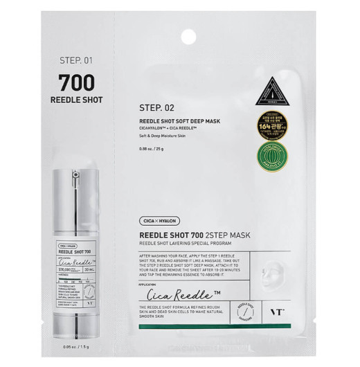 Усиленная двухфазная маска с микроиглами VT Cosmetics Reedle Shot 700 2Step Mask