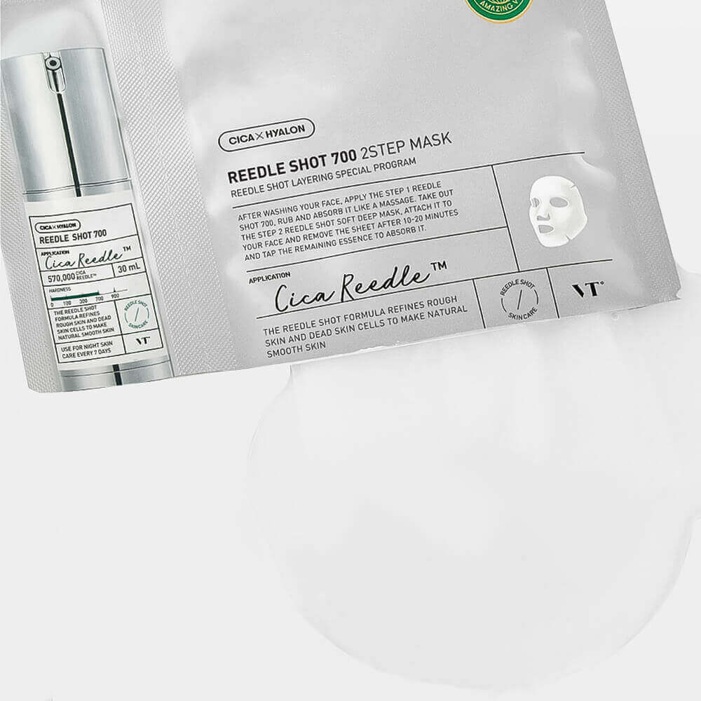 Усиленная двухфазная маска с микроиглами VT Cosmetics Reedle Shot 700 2Step Mask