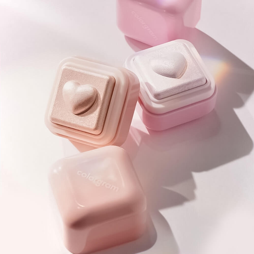 Компактный хайлайтер для лица colorgram Milk Bling Heartlighter 02 Pink Heart