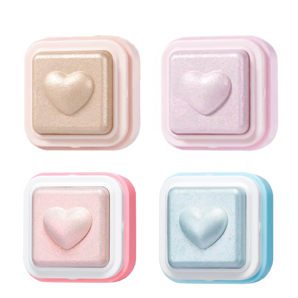 Компактный хайлайтер для лица colorgram Milk Bling Heartlighter 02 Pink Heart