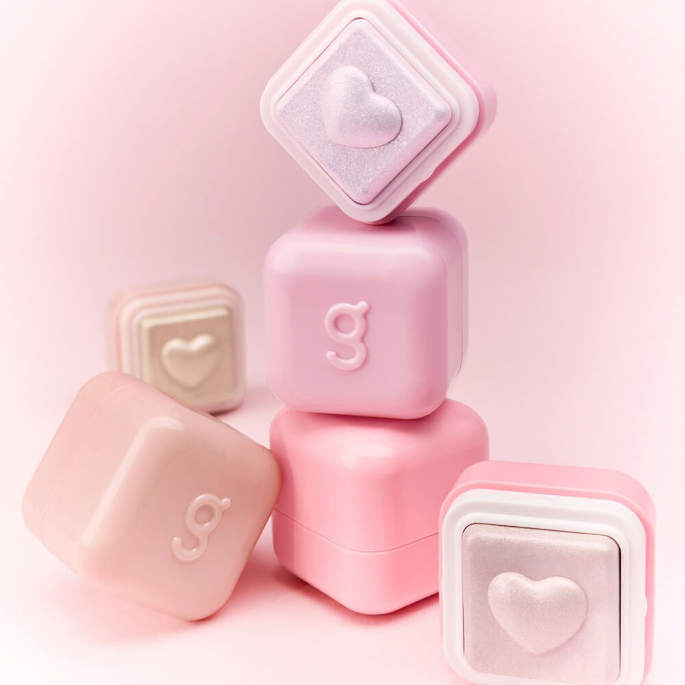 Компактный хайлайтер для лица colorgram Milk Bling Heartlighter 02 Pink Heart