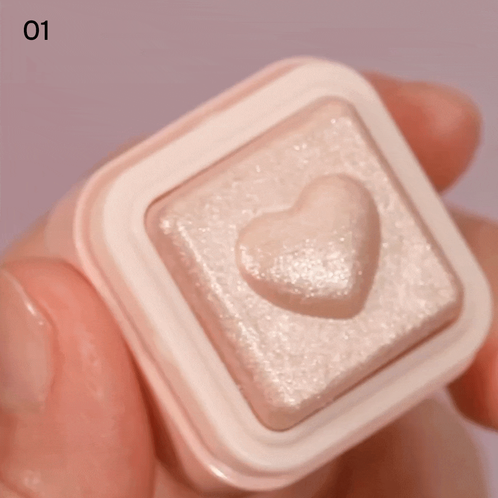 Компактный хайлайтер для лица colorgram Milk Bling Heartlighter 02 Pink Heart