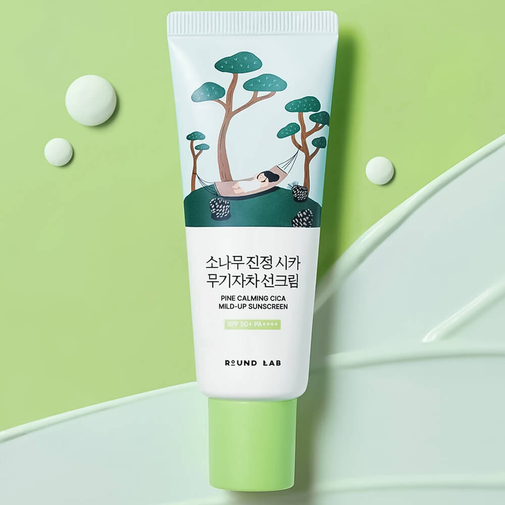 Солнцезащитный крем с экстрактом сосны Round Lab Pine Calming Cica Mild-Up Sunscreen SPF50+ PA++++