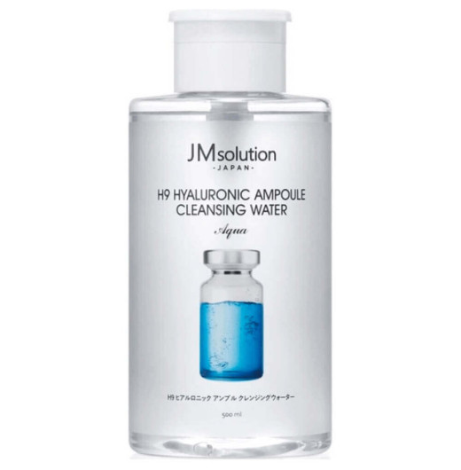 Очищающая вода для снятия макияжа с гиалуроновой кислотой JMsolution H9 Hyaluronic Ampoule Cleansing Water Aqua
